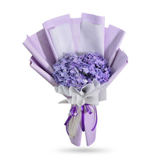 ช่อดอกไม้ Pastel Purple Bouquet With Hydrangea