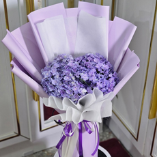 ช่อดอกไม้ Pastel Purple Bouquet With Hydrangea