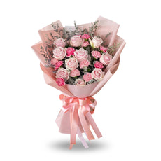 ช่อดอกไม้ Girly Bouquet of Roses