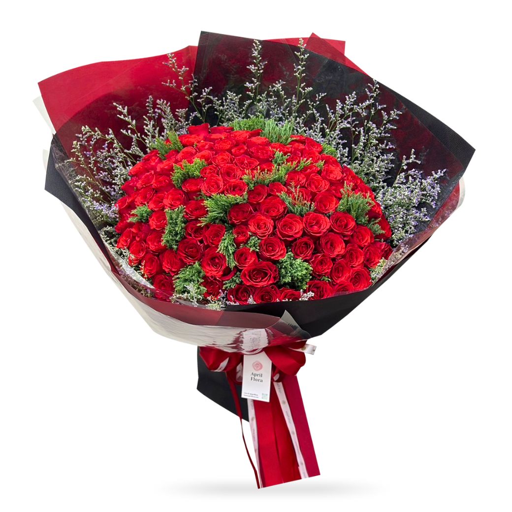 "Vive la rose" Bouquet of 100 roses