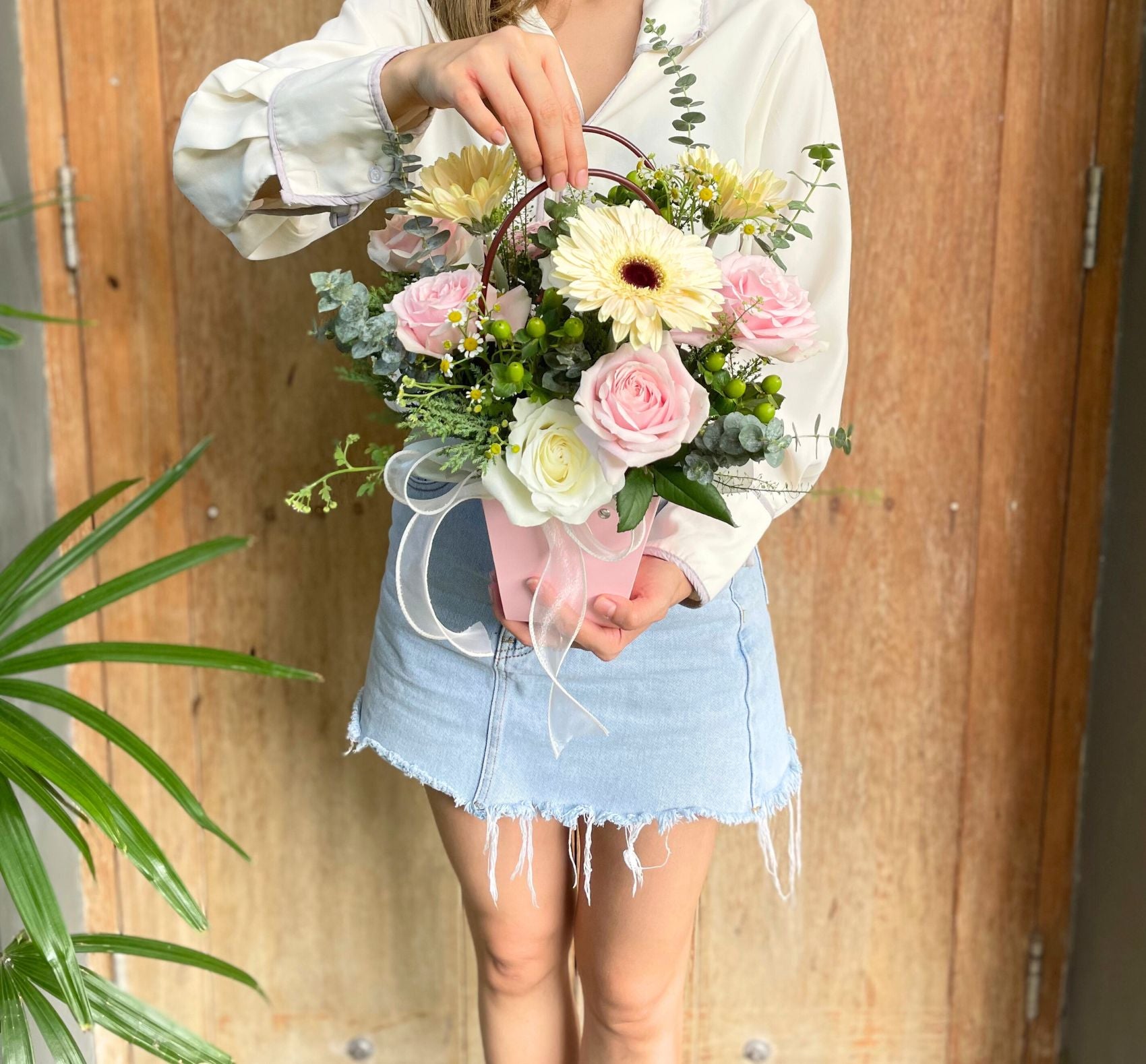 "Remember Me" Basket of Flowers