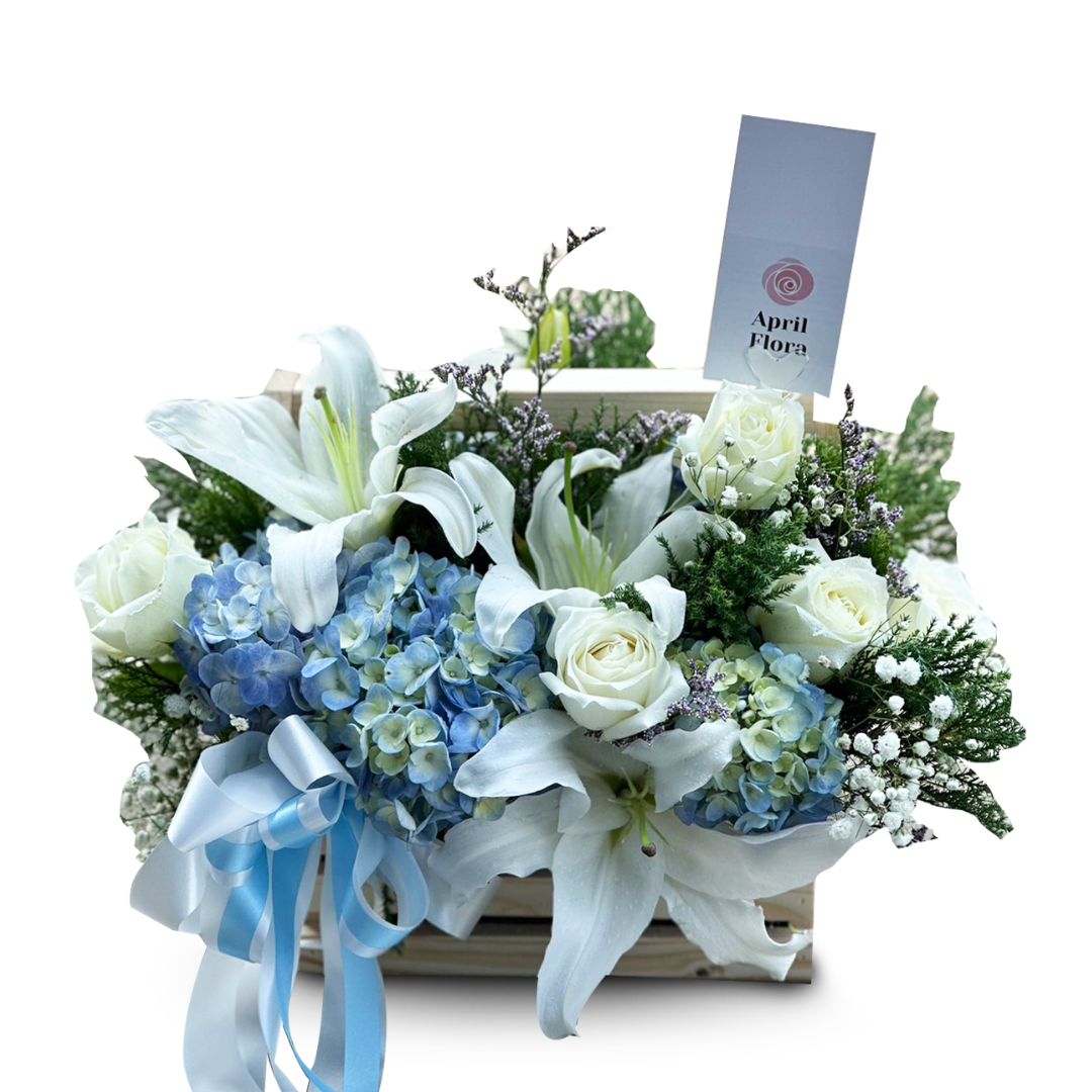 "Infinity Love" Basket Of Flowers