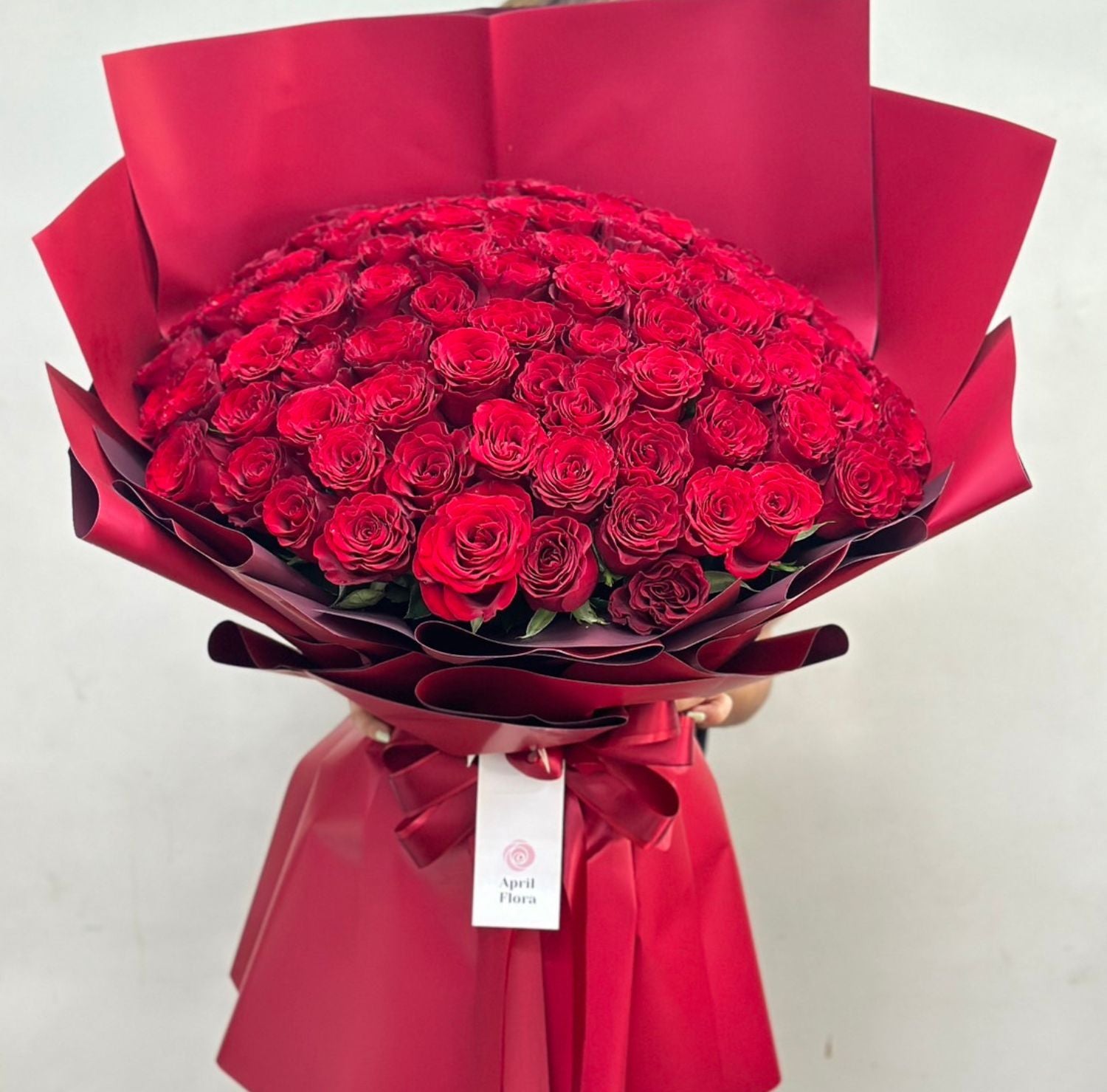 Bouquet Of 100 Red Roses - April Flora