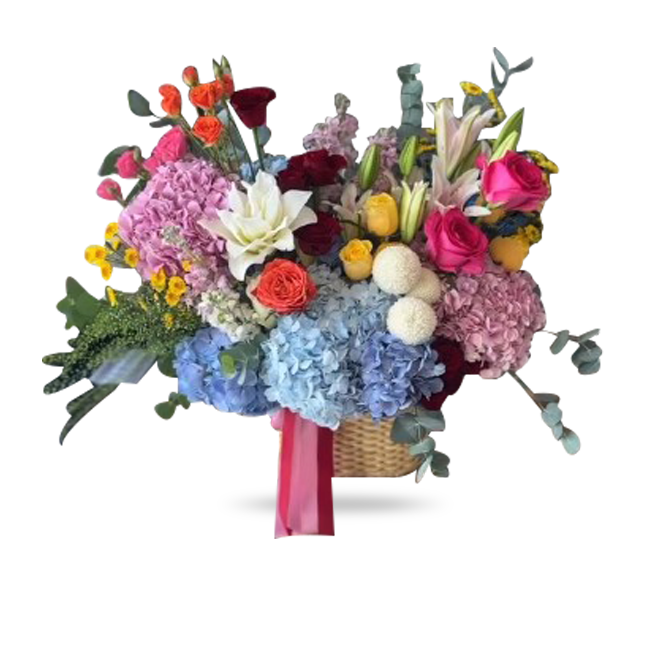 Wildflower Symphony – Mixed Flower Basket