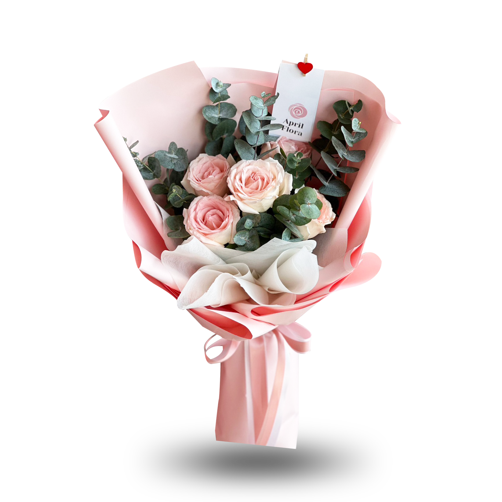 "My Angel" bouquet of 5 pink roses