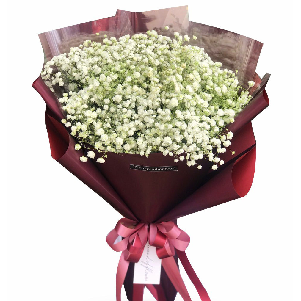 Delicate Bouquet Of Baby Breath Flowers - April Flora