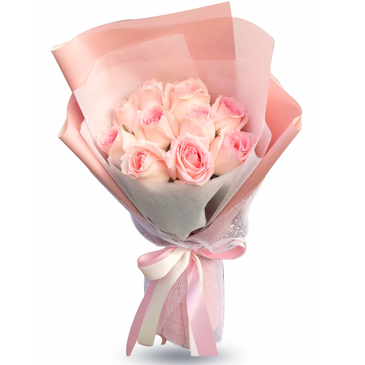 Stylish Bouquet Of Light Pink Roses - April Flora